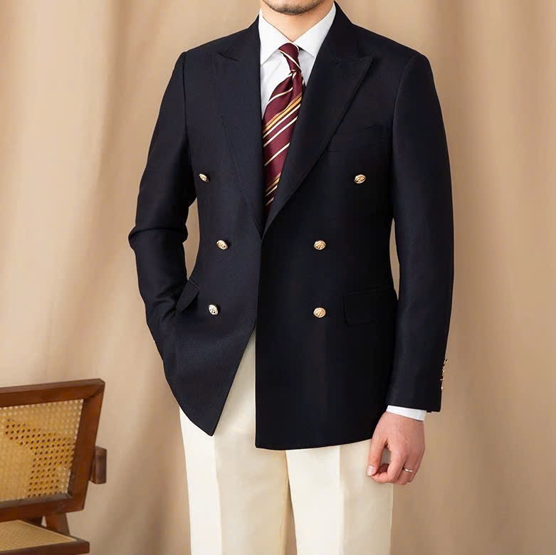 Milano Black Double-Breasted Suit