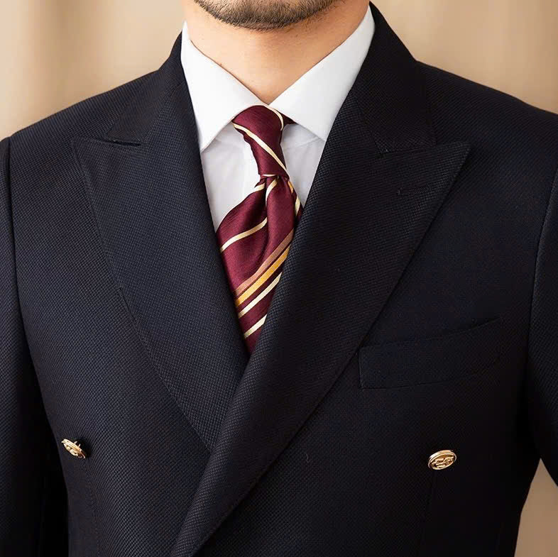 Milano Black Double-Breasted Suit