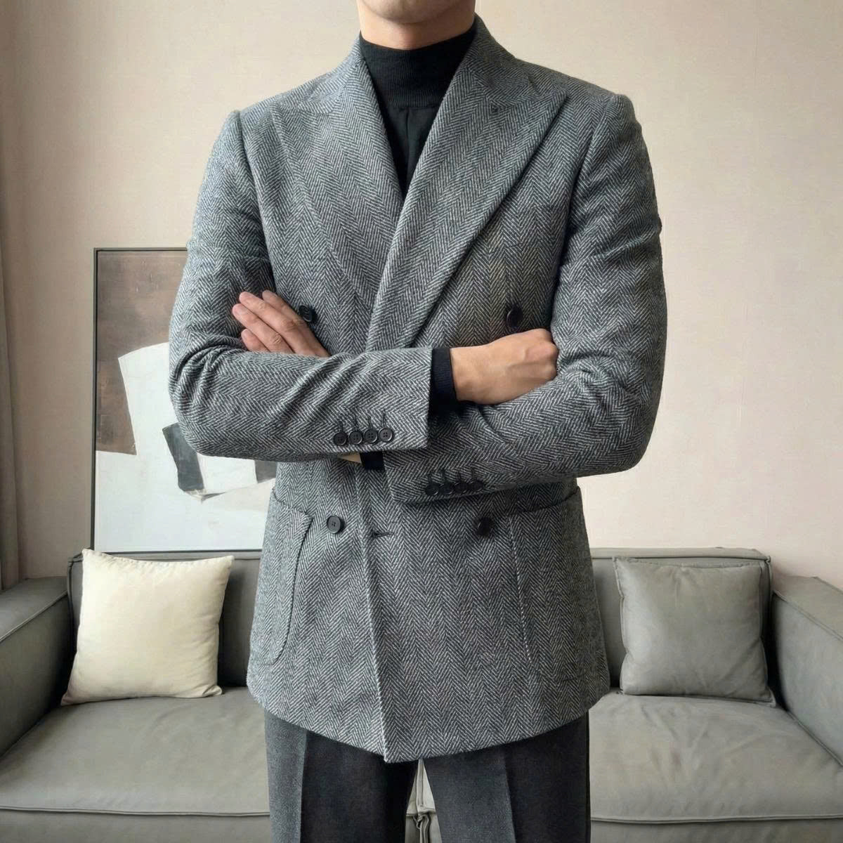 Edinburgh Herringbone Blazer