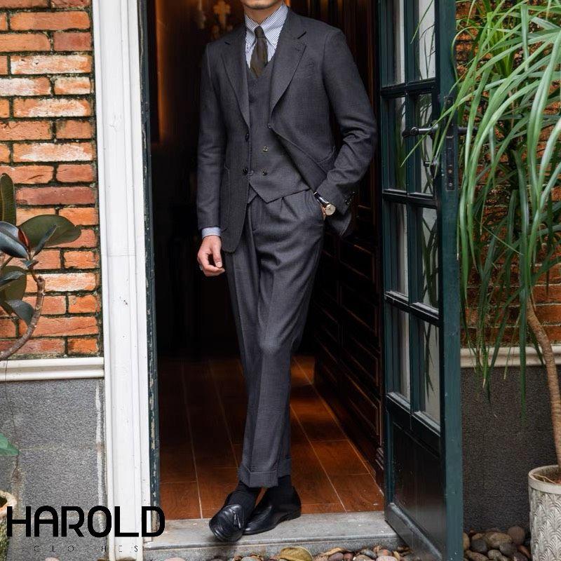 Three-Piece Charcoal Suit