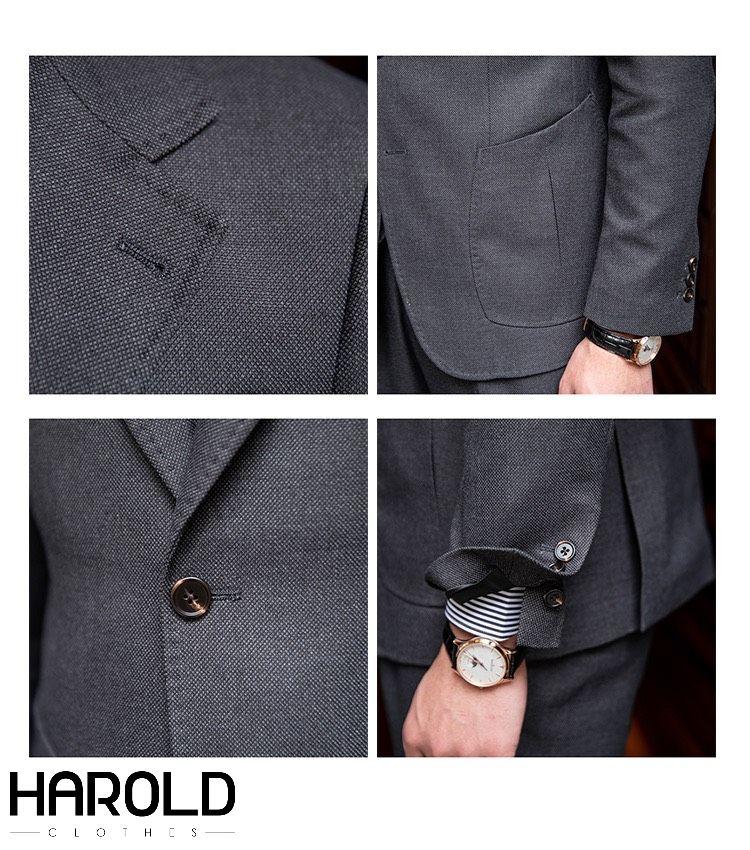 Three-Piece Charcoal Suit