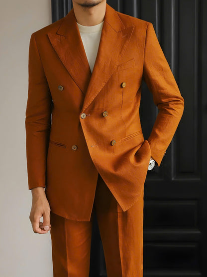 Black Havana Linen Suit (Includes: Jacket + Trousers)