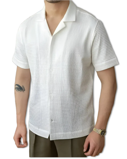 [Premium] Cuban Seersucker Shirt