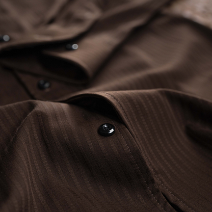 Tiger Pin Striped Button Down Shirt
