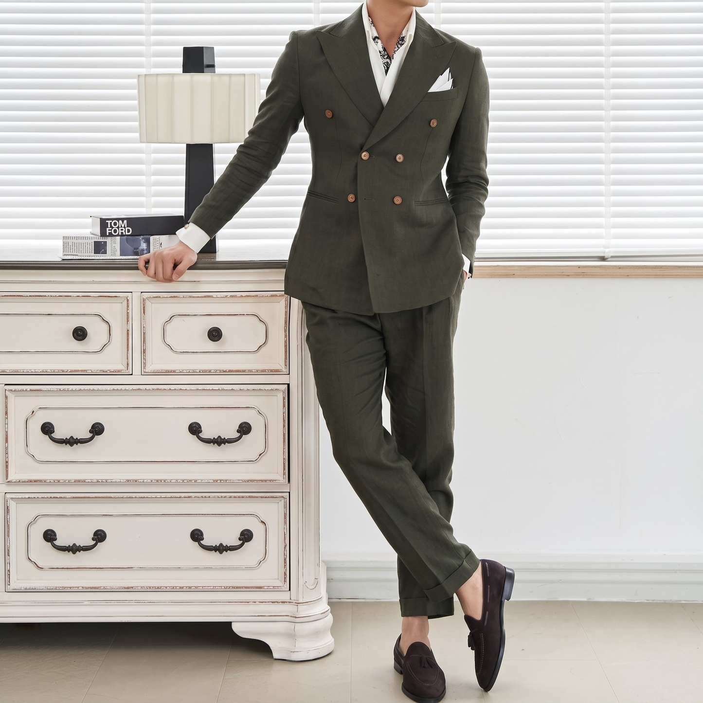 Havana Linen Blazer (Olive) – Harold