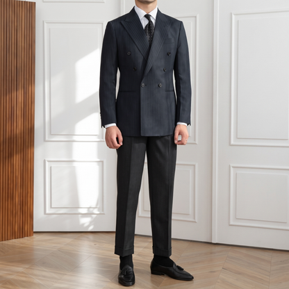 Navy Striped Veroza Suit