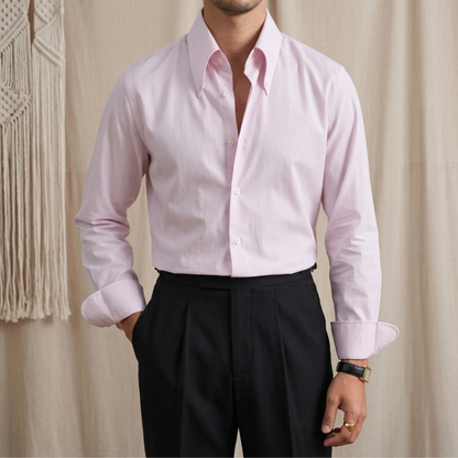Stripe Point Collar Shirt