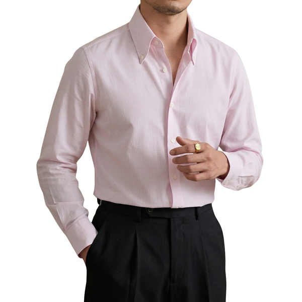 Stripe Point Collar Shirt