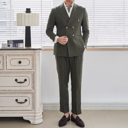 Havana Linen Blazer (Olive) – Harold