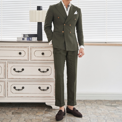 Havana Linen Blazer (Olive) – Harold
