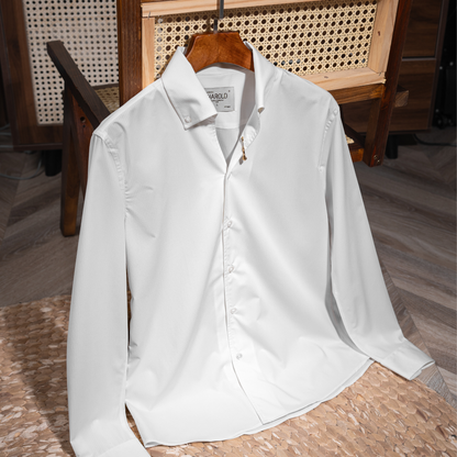 Tiger Pin Striped Button Down Shirt