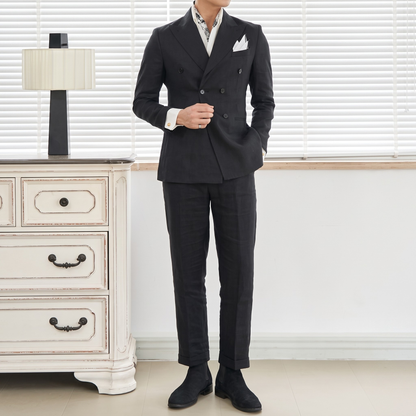 Havana Linen Blazer (Black) – Harold
