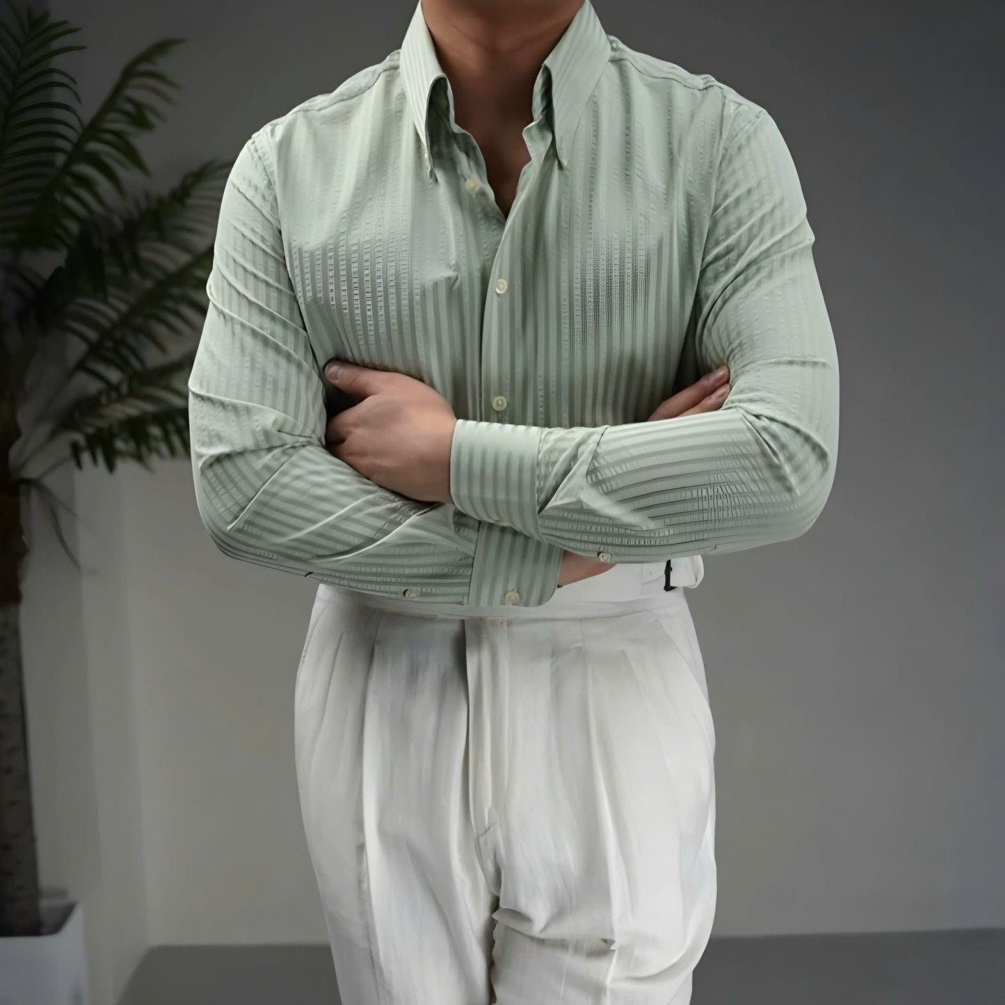 Seersucker Button-Down Shirt