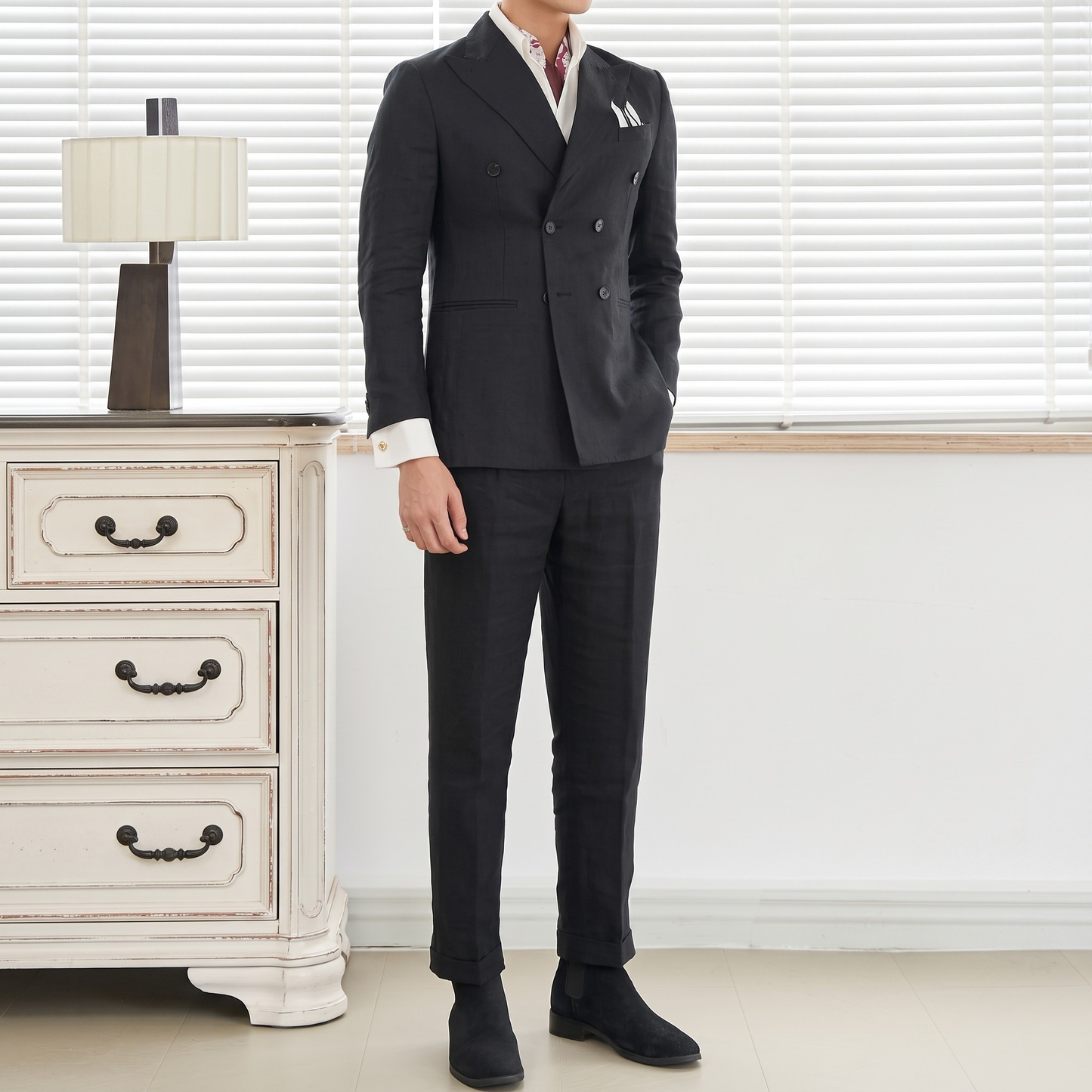 Havana Linen Blazer (Black) – Harold