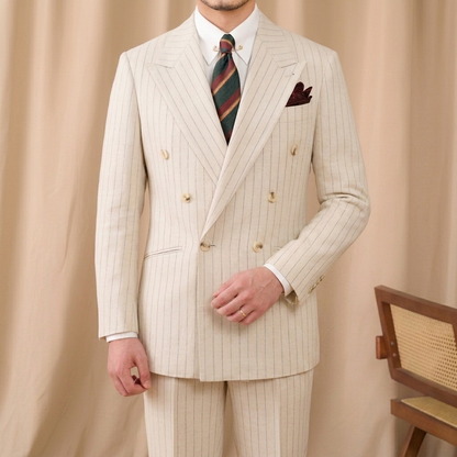 Portofino Ivory Pinstripe Suit