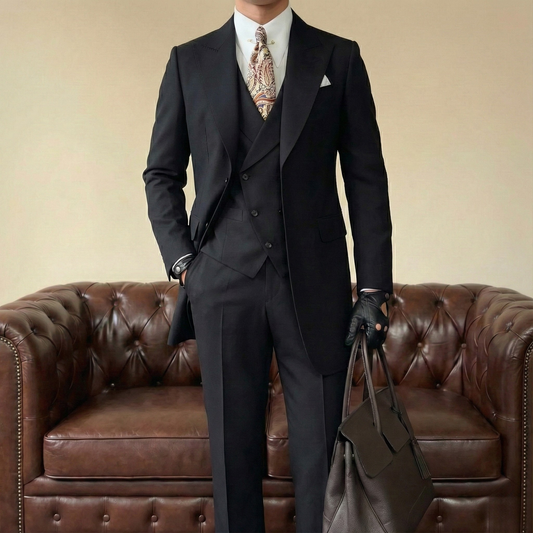 Black Milano Suit - Over Jacket