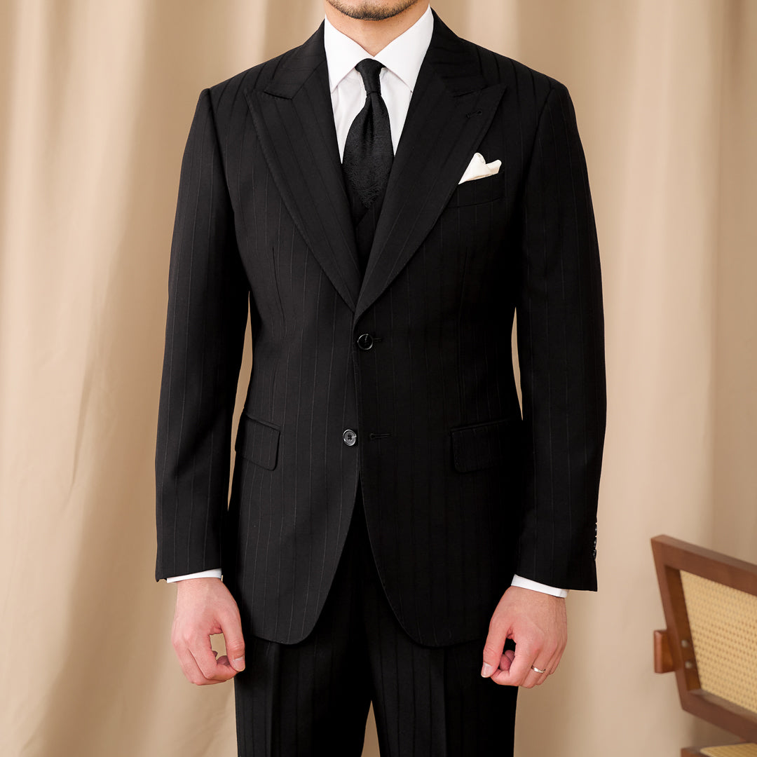 Black Birmingham Suit - Hidden Stripes
