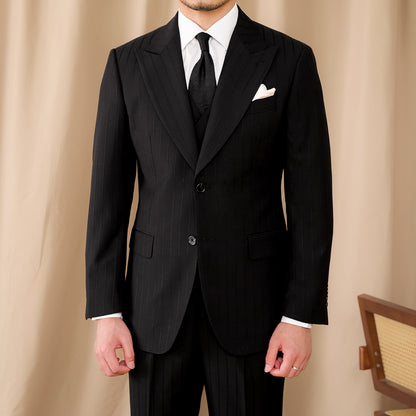 Black Birmingham Suit - Hidden Stripes