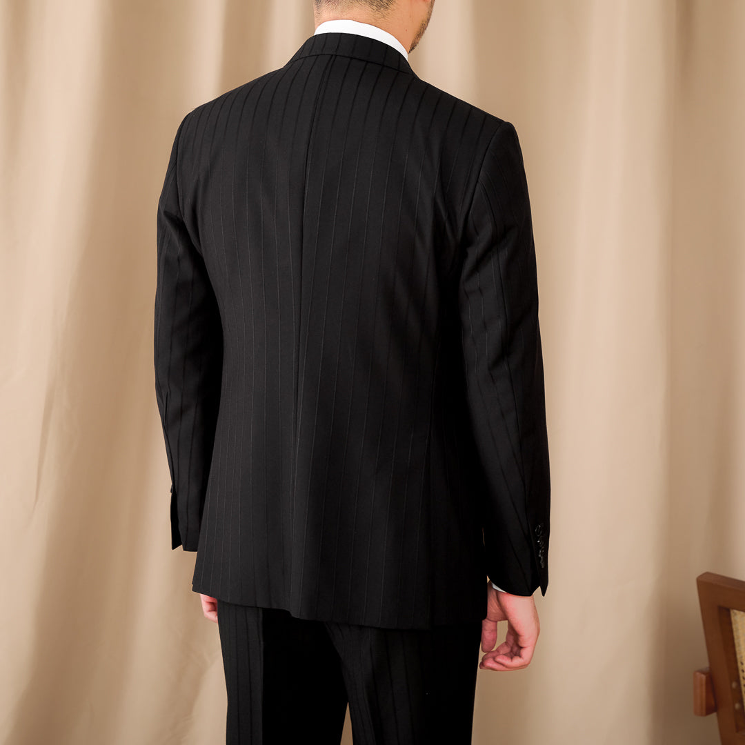 Black Birmingham Suit - Hidden Stripes