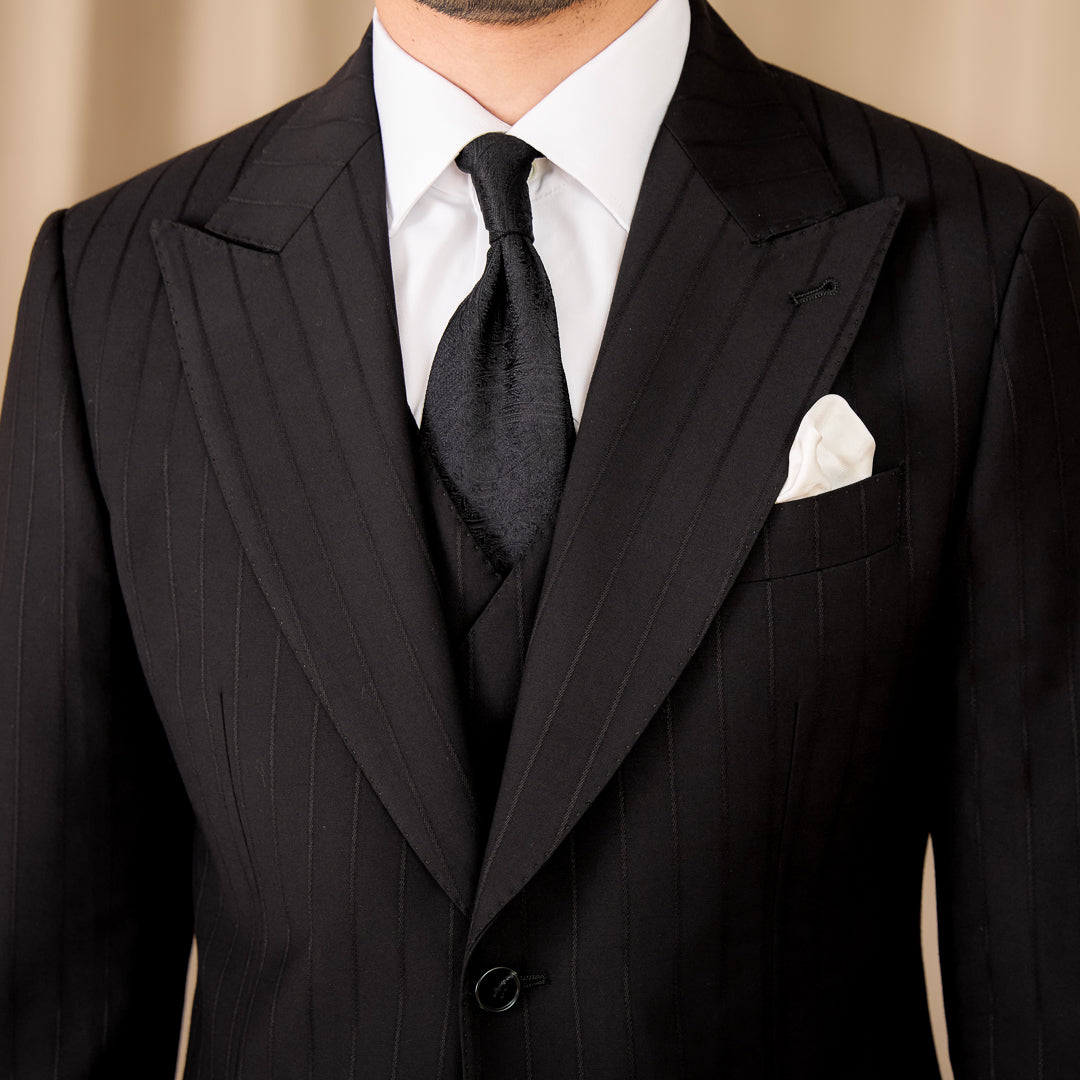 Black Birmingham Suit - Hidden Stripes