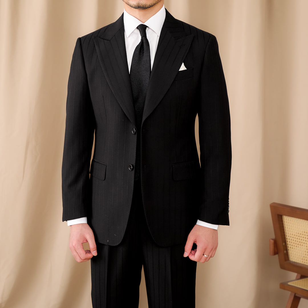 Black Birmingham Suit - Hidden Stripes