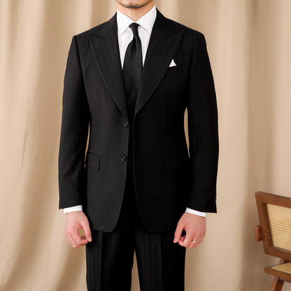Black Birmingham Suit - Hidden Stripes
