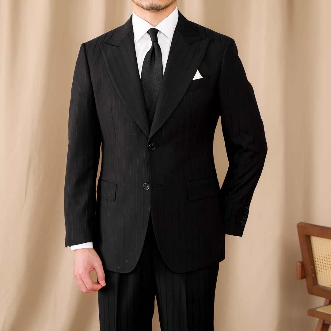 Black Birmingham Suit - Hidden Stripes