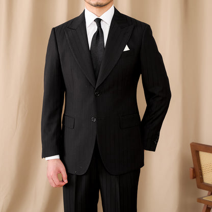 Black Birmingham Suit - Hidden Stripes