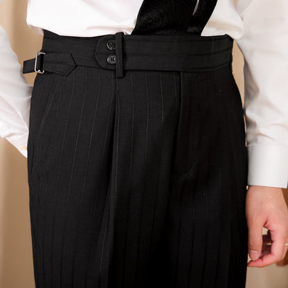 Black Birmingham Suit - Hidden Stripes