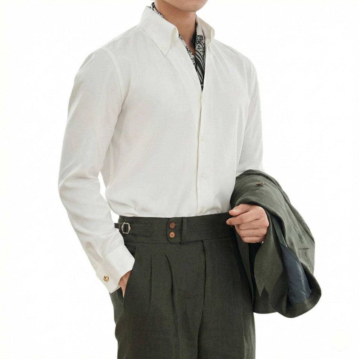Button Down Cufflinks Shirt