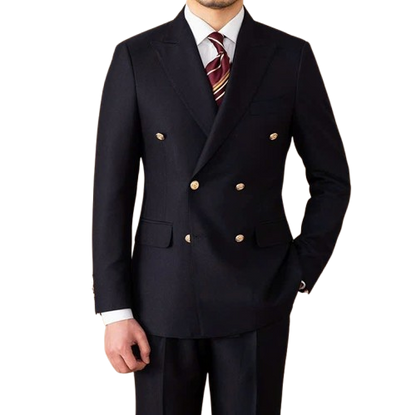 Milano Black Double-Breasted Suit
