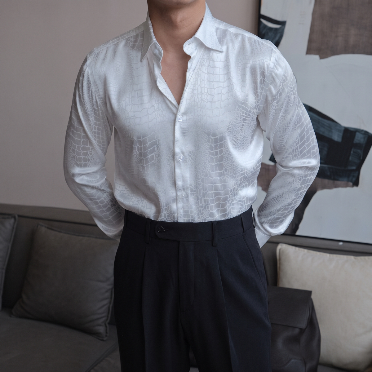 Croc Embossed Shirt