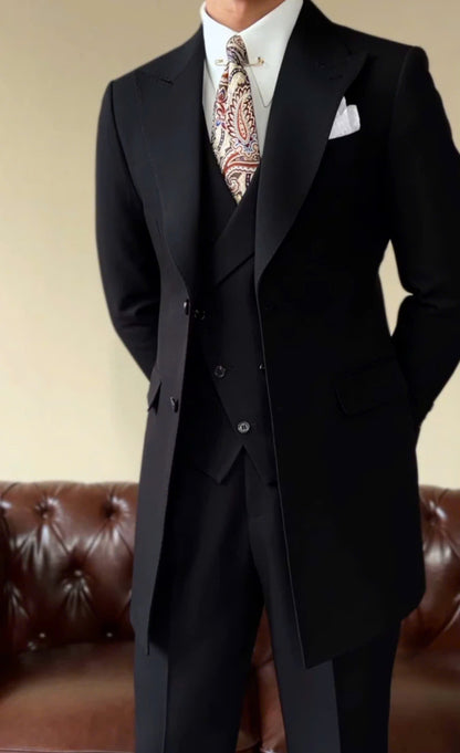 Black Milano Suit - Over Jacket