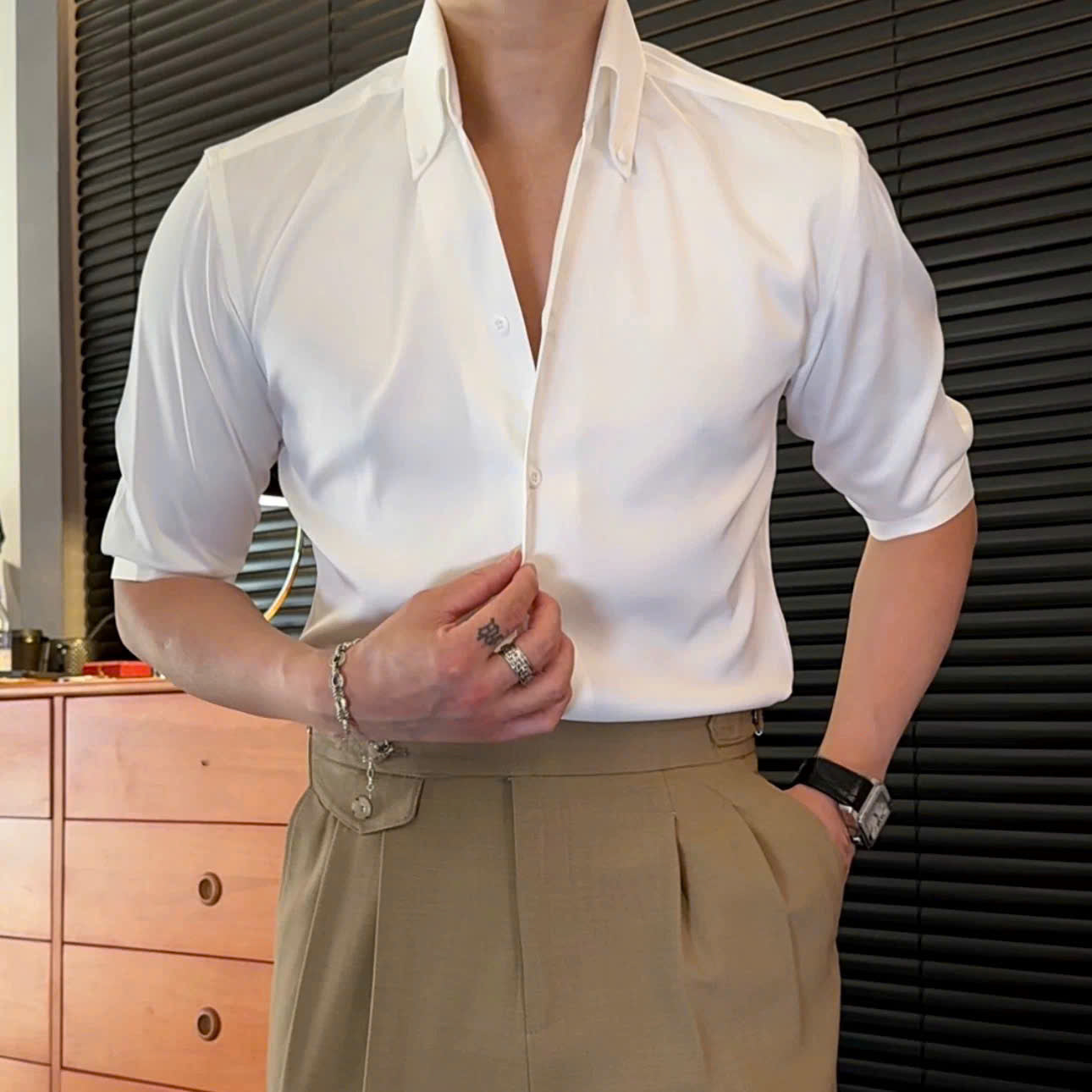 Riviera Button Down Half-Sleeve Shirt