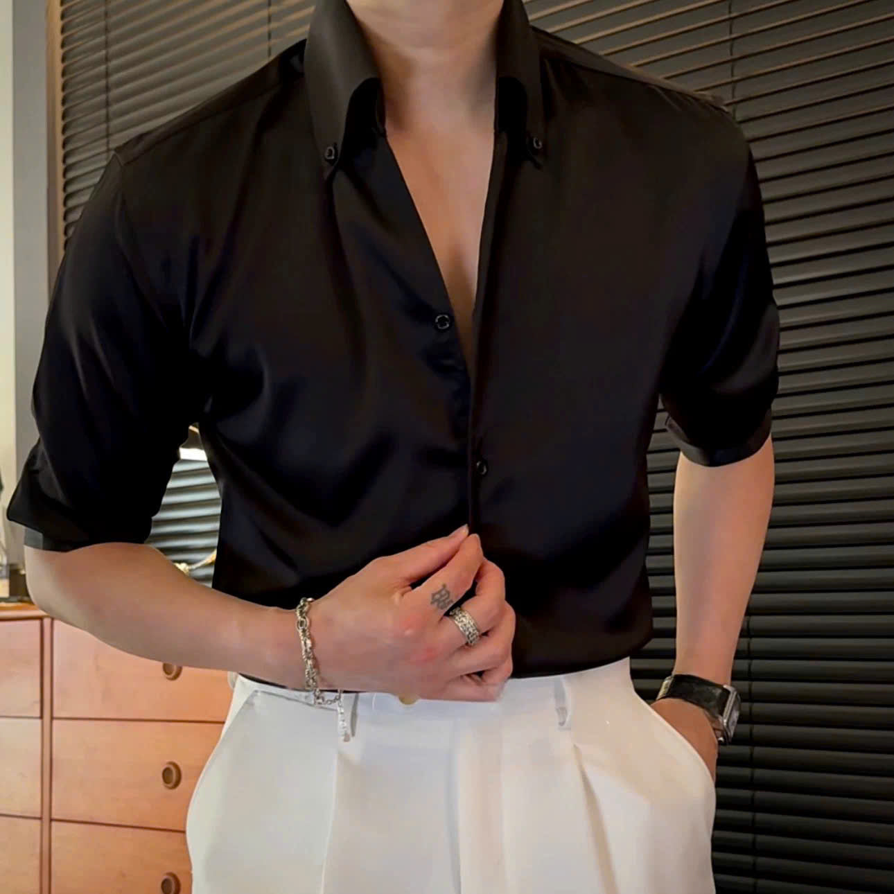 Riviera Button Down Half-Sleeve Shirt