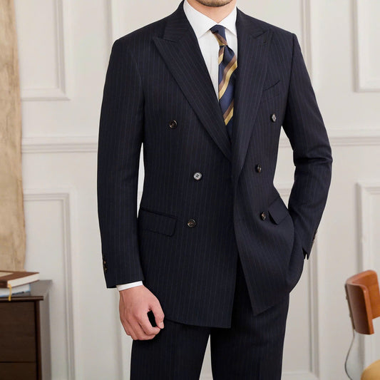 Harold Lausanne Pinstripe Double-Breasted Suit