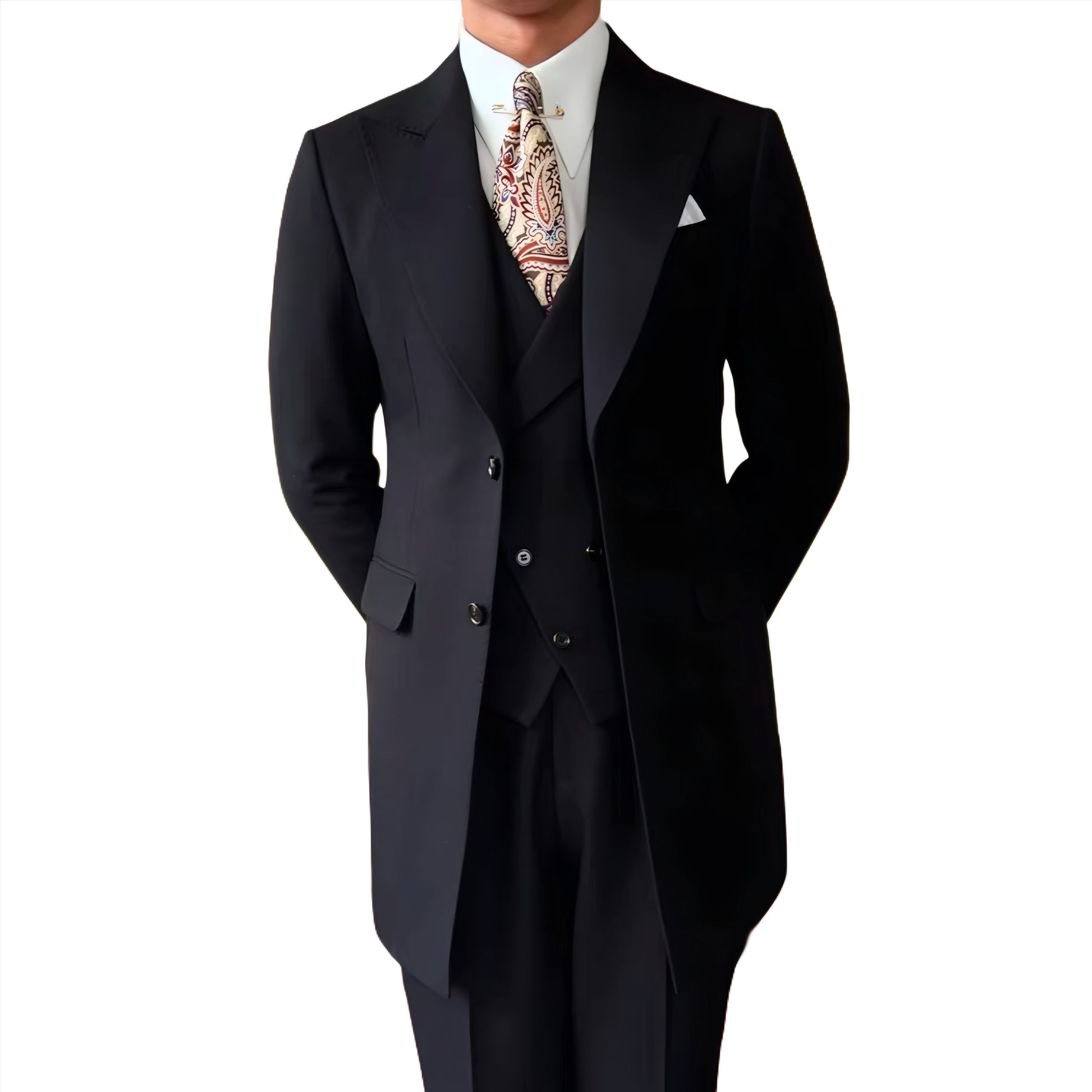 Black Milano Suit - Over Jacket - M / Blazer Only Black Milano Suit - Over Jacket - M / Blazer Only