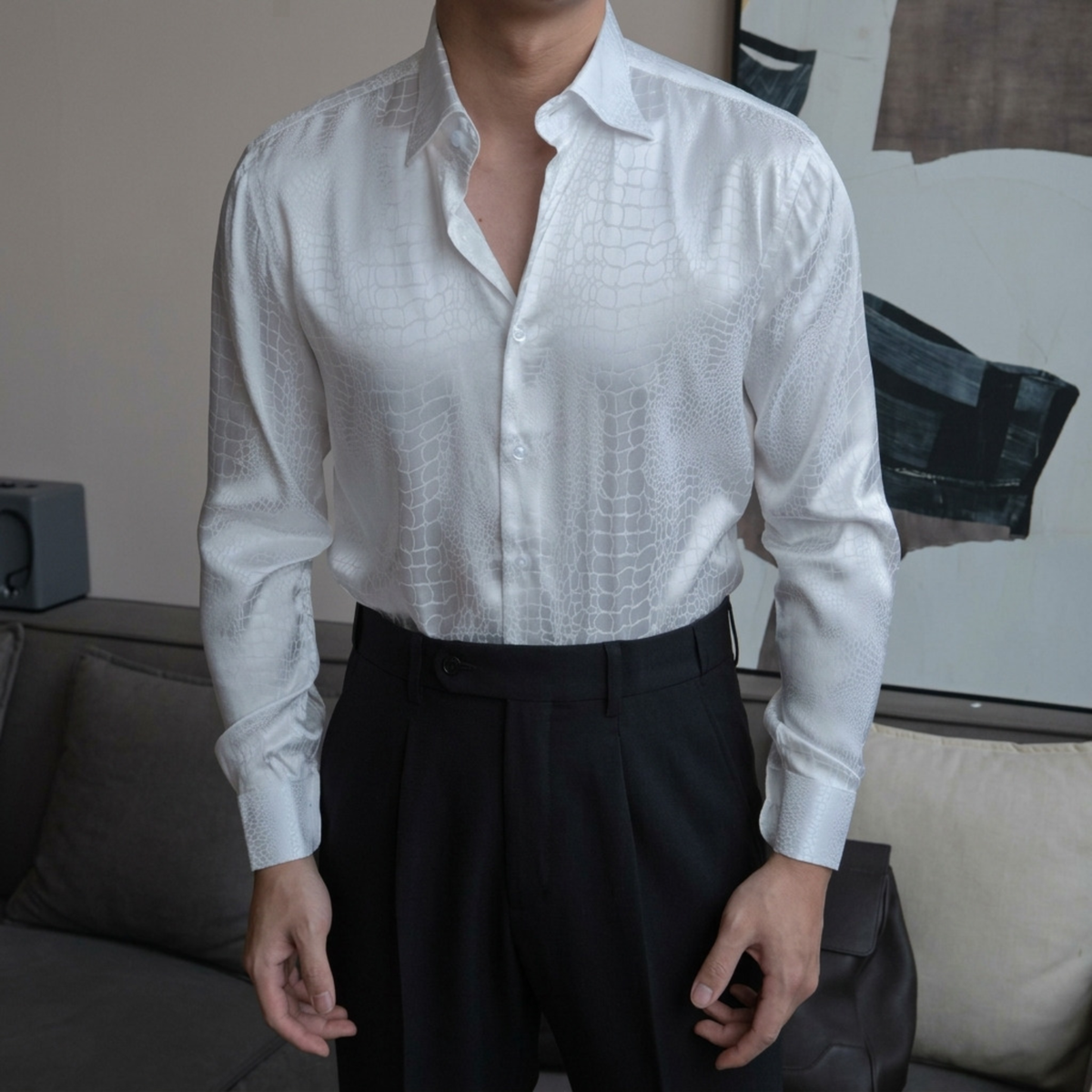 Croc Embossed Shirt