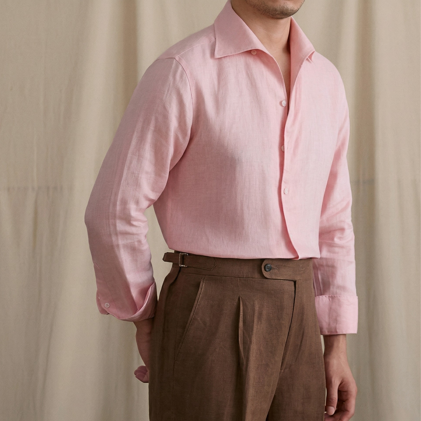 Hidden Button Down Linen Shirt Season 2