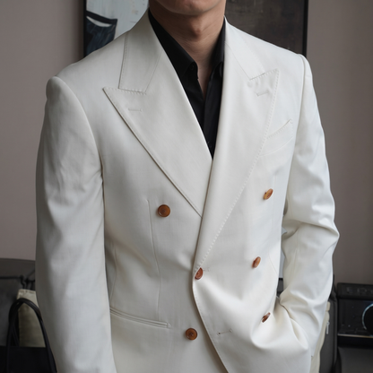 Savona Ivory Double-Breasted Suit