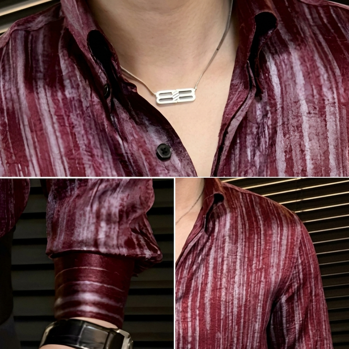 Rigato Silk Shirt