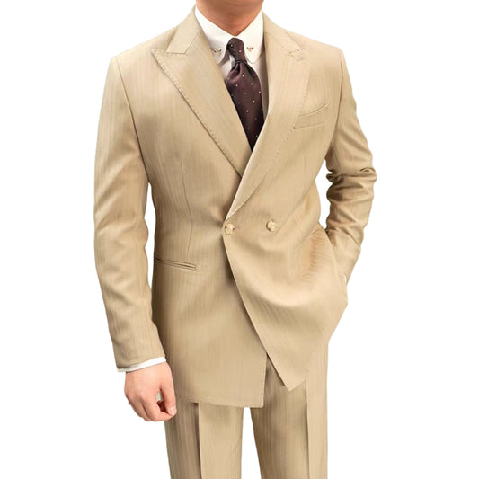 Beige Salzburg 2x1 Suit (Includes: Jacket + Trousers)