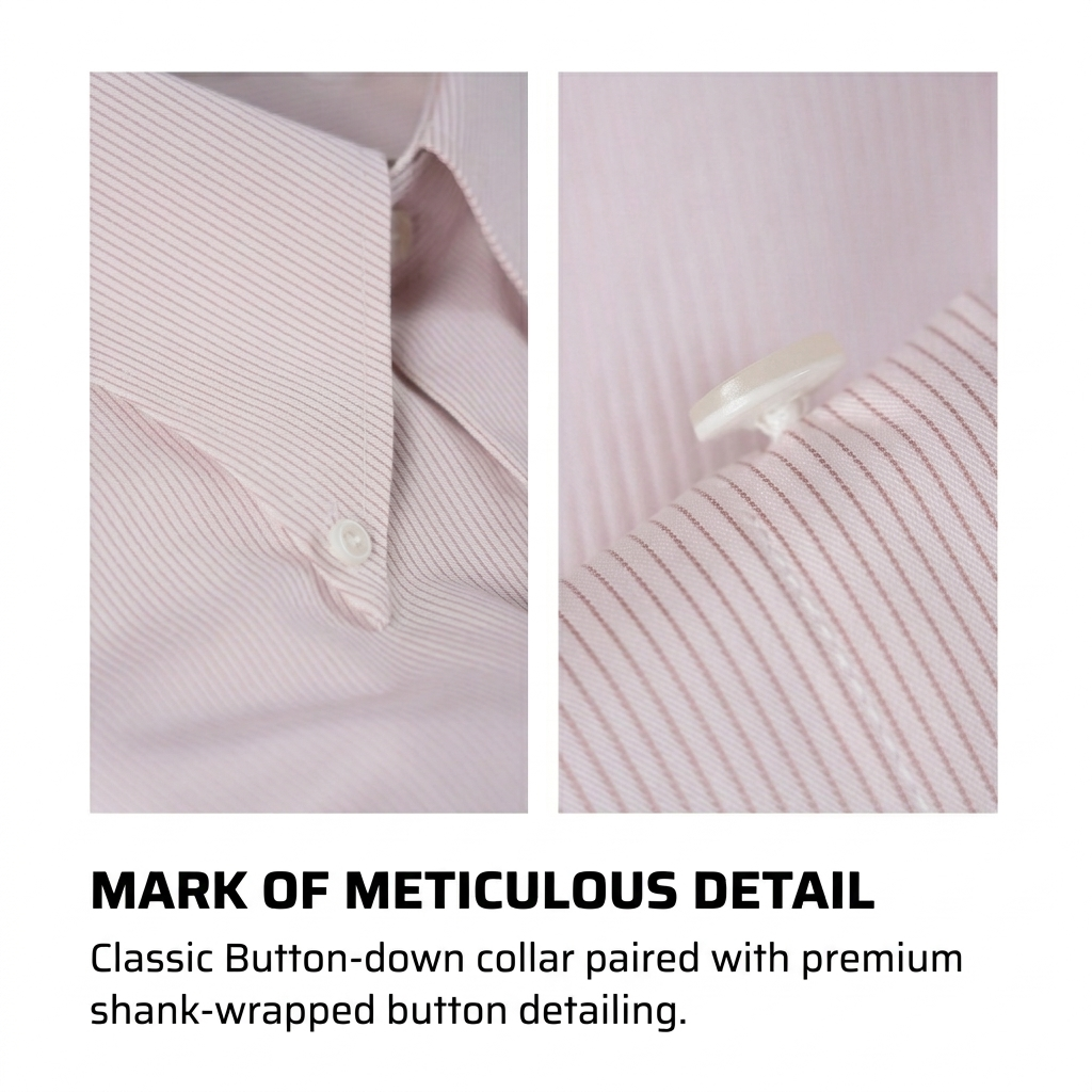 Stripe Point Collar Shirt