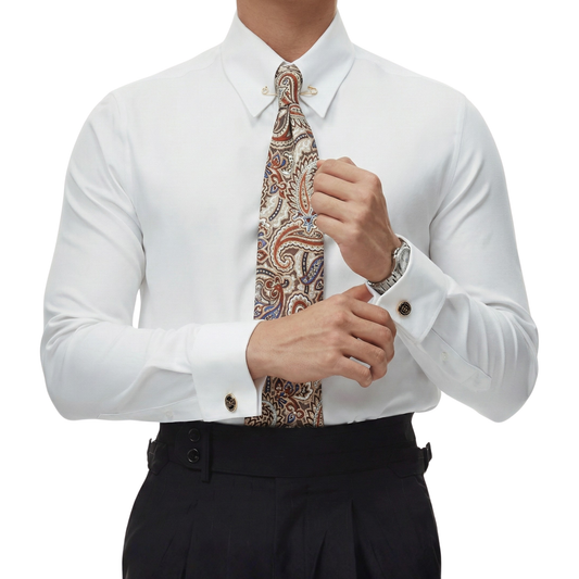 Collar Pin Formal Shirt - Cufflinks