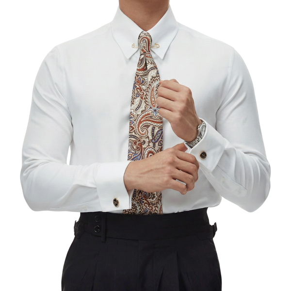 Collar Pin Formal Shirt - Cufflinks