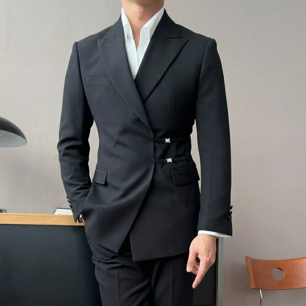 Torino Metal-Button Blazer