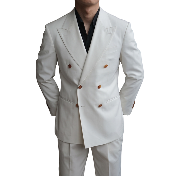 Savona Ivory Double-Breasted Suit
