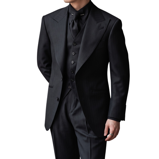 Bergamo Recessed Pinstripe Suit