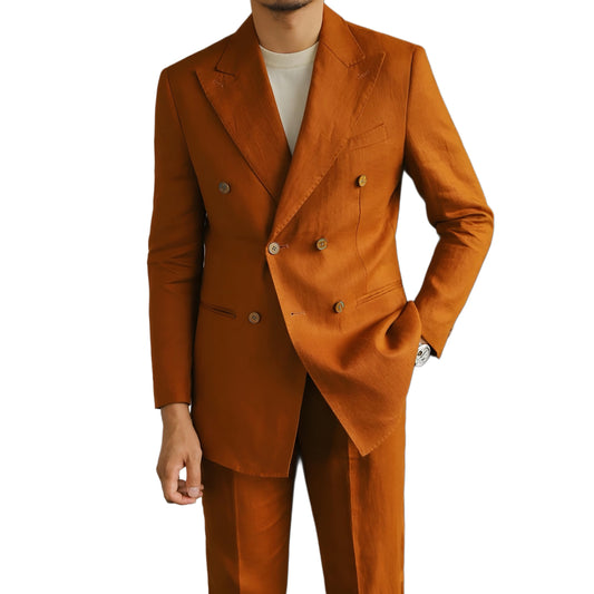 Black Havana Linen Suit (Includes: Jacket + Trousers)