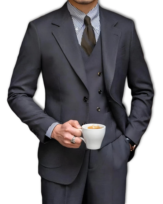 Three-Piece Charcoal Suit